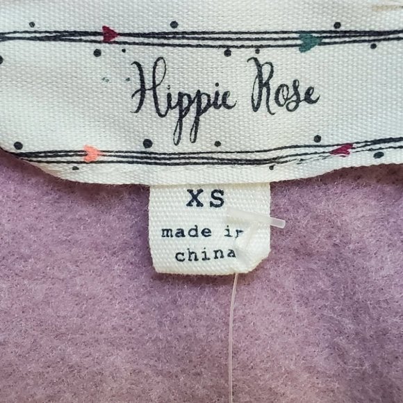 Hippie Rose Soft Cozy Fleece Zip-Up Hoodie Sweatshirt Jacket NEW NWT Size XS - Picture 10 of 12